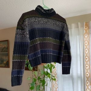 Vintage crop wool turtleneck 90s